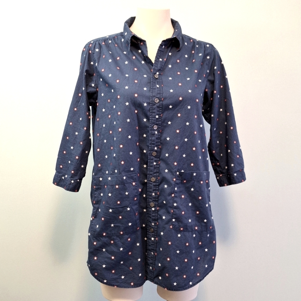 4️⃣/$2️⃣9️⃣ Navy shirt with stars pattern